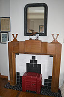 Family guest room designed in the style of the 1930s Art Deco era.